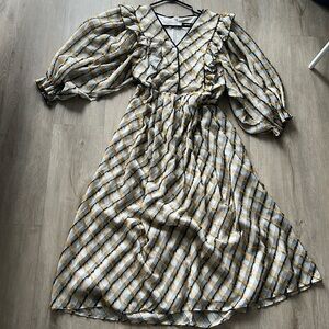 Black and white dress knee length